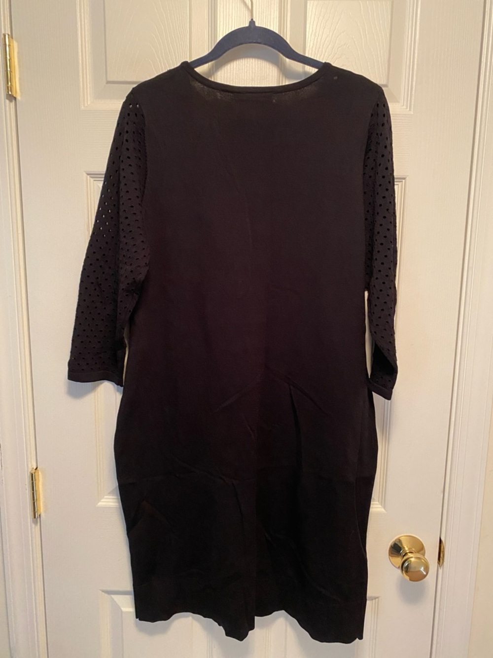 Lane Bryant Black Long Sleeve Dress with Eyelet Design…size 14/16 - Picture 2 of 5